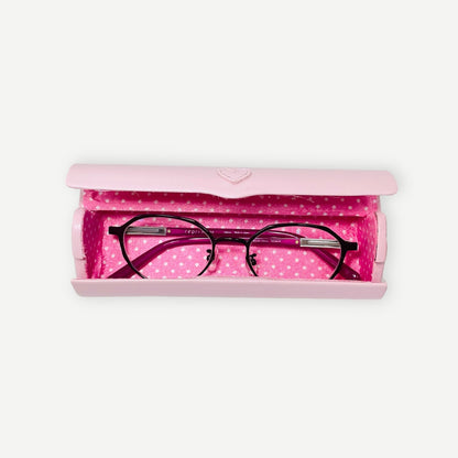 内側までかわいいピンクのハート型メガネケース  SH457 99 PK